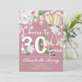 ラグジュアリーシャンパンフローラ30th誕生日パーティー 招待状 (スタンド正面)