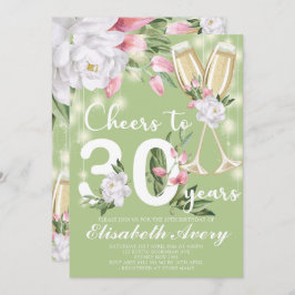 ラグジュアリーシャンパンフローラ30th誕生日パーティー 招待状