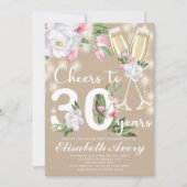 ラグジュアリーシャンパンフローラ30th誕生日パーティー 招待状 (正面)