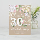 ラグジュアリーシャンパンフローラ30th誕生日パーティー 招待状 (スタンド正面)