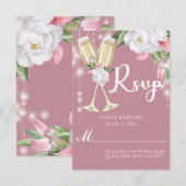 ラグジュアリーシャンパンフローラ30th Birthday 出欠カード (正面/裏面)