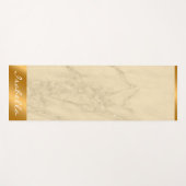 ラグジュアリーシャンパン金ゴールドグリッターマーブル ヨガマット (正面(横))