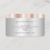 ラグジュアリーシルバーアンドバラ金ゴールドエフェクトプロフェッショナル 名刺 (裏面)