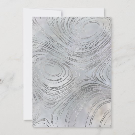 ラグジュアリーシルバーオンパール25周年記念パーティー 招待状 (裏面)