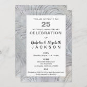 ラグジュアリーシルバーオンパール25周年記念パーティー 招待状 (正面/裏面)