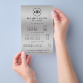 ラグジュアリーシルバーグリッターサロン用品 チラシ (ハンドル)