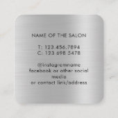 ラグジュアリーシルバーグリッターサロン用品 予約カード (裏面)