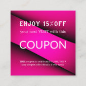 ラグジュアリーシルバーグリッターサロン用品 割引カード (正面)