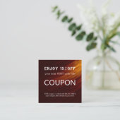 ラグジュアリーシルバーグリッターサロン用品 割引カード (スタンド正面)