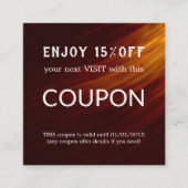 ラグジュアリーシルバーグリッターサロン用品 割引カード (正面)