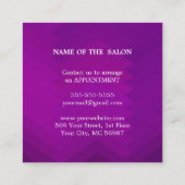 ラグジュアリーシルバーグリッターサロン用品 割引カード (裏面)