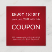 ラグジュアリーシルバーグリッターサロン用品 割引カード (正面)