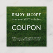 ラグジュアリーシルバーグリッターサロン用品 割引カード (正面)