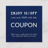 ラグジュアリーシルバーグリッターサロン用品 割引カード (正面)