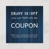 ラグジュアリーシルバーグリッターサロン用品 割引カード (正面)