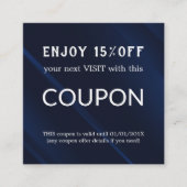 ラグジュアリーシルバーグリッターサロン用品 割引カード (正面)