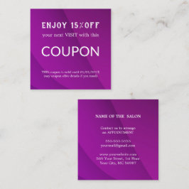 ラグジュアリーシルバーグリッターサロン用品 割引カード