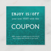 ラグジュアリーシルバーグリッターサロン用品 割引カード (正面)