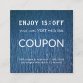 ラグジュアリーシルバーグリッターサロン用品 割引カード (正面)