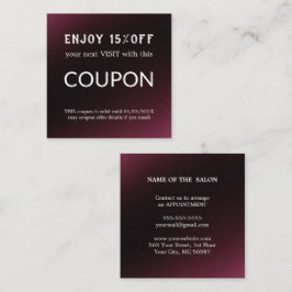 ラグジュアリーシルバーグリッターサロン用品 割引カード