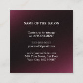 ラグジュアリーシルバーグリッターサロン用品 割引カード (裏面)