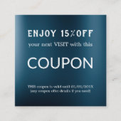 ラグジュアリーシルバーグリッターサロン用品 割引カード (正面)