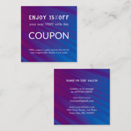 ラグジュアリーシルバーグリッターサロン用品 割引カード