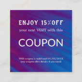 ラグジュアリーシルバーグリッターサロン用品 割引カード (正面)