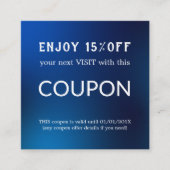 ラグジュアリーシルバーグリッターサロン用品 割引カード (正面)