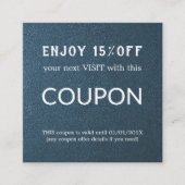 ラグジュアリーシルバーグリッターサロン用品 割引カード (正面)