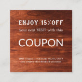 ラグジュアリーシルバーグリッターサロン用品 割引カード (正面)