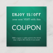 ラグジュアリーシルバーグリッターサロン用品 割引カード (正面)