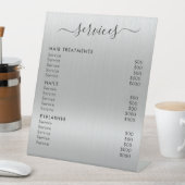 ラグジュアリーシルバーグリッターサロン用品 台座サイン (インサイチュ)