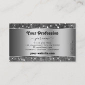 ラグジュアリーシルバーグリッタールミナンススターズ装飾品 名刺 (裏面)