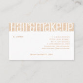 ラグジュアリーシルバーグリッターレインピーチオレンジホワイトグラム 名刺 (裏面)