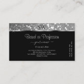 ラグジュアリーシルバーグリッター発光スターイニシャル 名刺 (裏面)