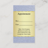 ラグジュアリーシルバーグリッター美容師アポイントメント 名刺 (裏面)