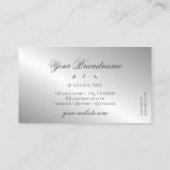 ラグジュアリーシルバースパークルダイヤモンドプロフェッショナル 名刺 (裏面)