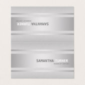 ラグジュアリーシルバーテクスチャフェイクプロフェッショナル 名刺 (外部フラット)