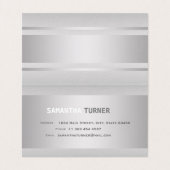 ラグジュアリーシルバーテクスチャフェイクプロフェッショナル 名刺 (内部フラット)