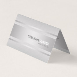 ラグジュアリーシルバーテクスチャフェイクプロフェッショナル 名刺