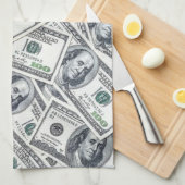 ラグジュアリーシルバードルインテリア大理石グリッター庄 キッチンタオル (四つ折り)