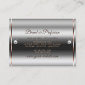 ラグジュアリーシルバーバラ金ゴールドスパークルグリッターダイヤモンド 名刺 (裏面)