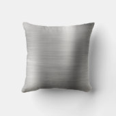 ラグジュアリーシルバーブラシ仕上げメタルモノグラム名イニシャル クッション (裏面)