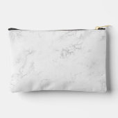 ラグジュアリーシルバーホワイトマーブルカーリーシグネチャー名 アクセサリーポーチ (裏面)