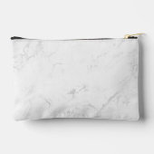 ラグジュアリーシルバーホワイトマーブルシグネチャー名 アクセサリーポーチ (裏面)