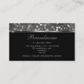 ラグジュアリーシルバールミナンスグリッターきらめくとスター 名刺 (裏面)