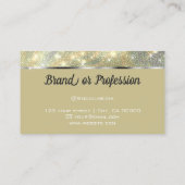 ラグジュアリーシルバー金ゴールドマーリンググリッターシャイニースターズ 名刺 (裏面)