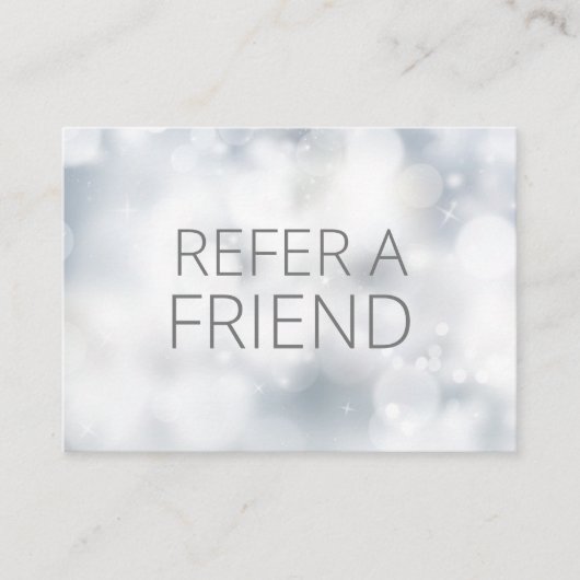 ラグジュアリーシルバー《写真》ぼけ味サロンスパ顧客 紹介カード (正面)