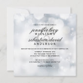 ラグジュアリーシルバー《写真》ぼけ味ライトシ結婚ック 招待状 (正面)